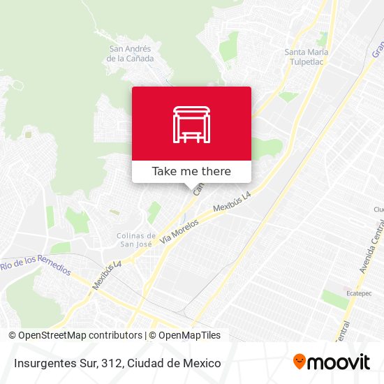 Insurgentes Sur, 312 map