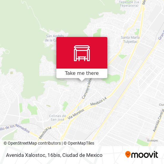 Mapa de Avenida Xalostoc, 16bis