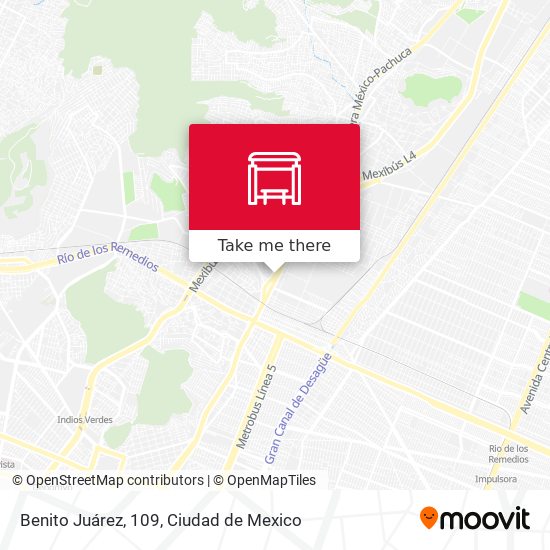 Benito Juárez, 109 map