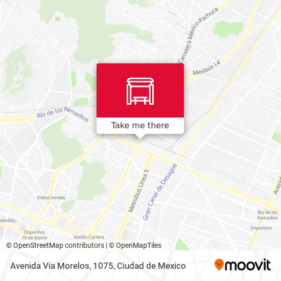 Mapa de Avenida Via Morelos, 1075