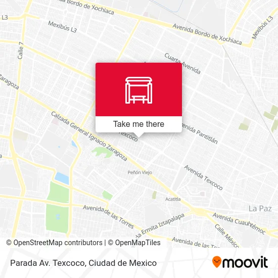 Parada Av. Texcoco map