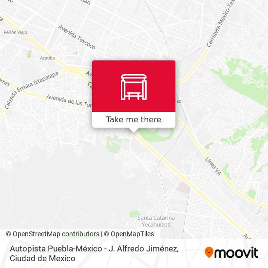 Autopista Puebla-México - J. Alfredo Jiménez map