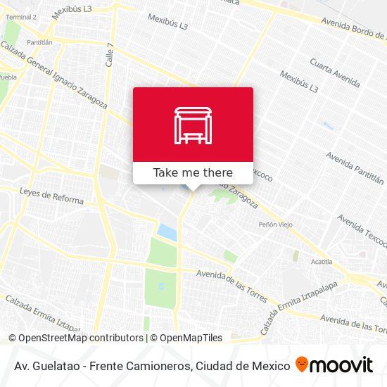 Av. Guelatao - Frente Camioneros map