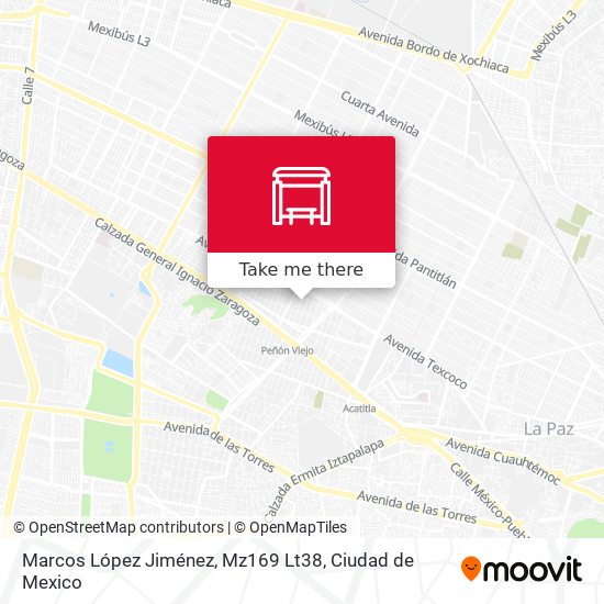 Mapa de Marcos López Jiménez, Mz169 Lt38
