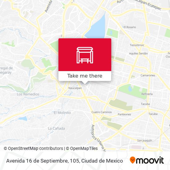 Mapa de Avenida 16 de Septiembre, 105