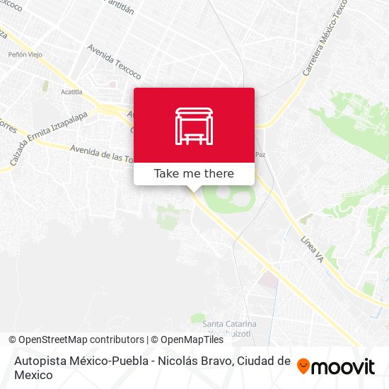 Autopista México-Puebla - Nicolás Bravo map