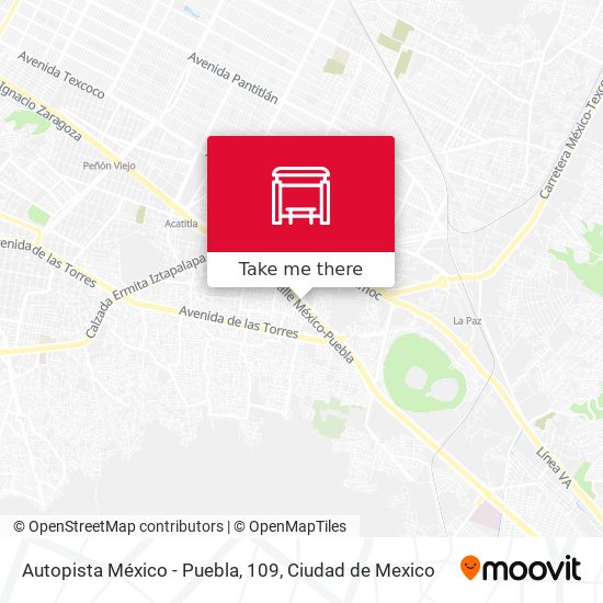 Autopista México - Puebla, 109 map