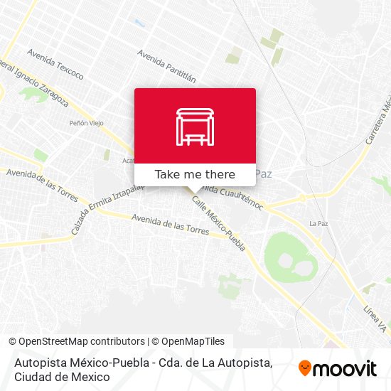 Autopista México-Puebla - Cda. de La Autopista map