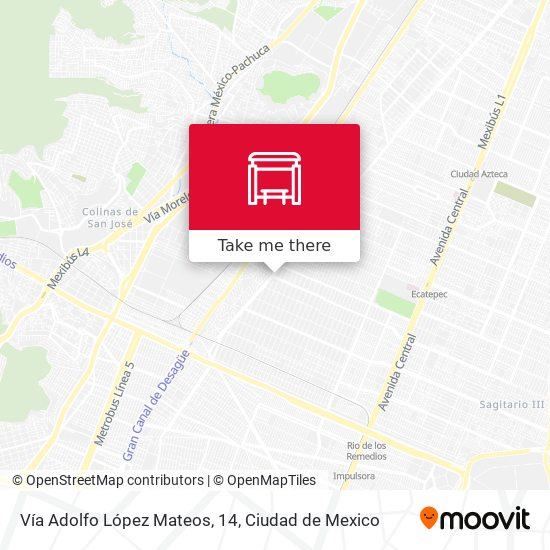 Mapa de Vía Adolfo López Mateos, 14