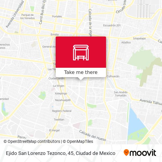 Ejido San Lorenzo Tezonco, 45 map