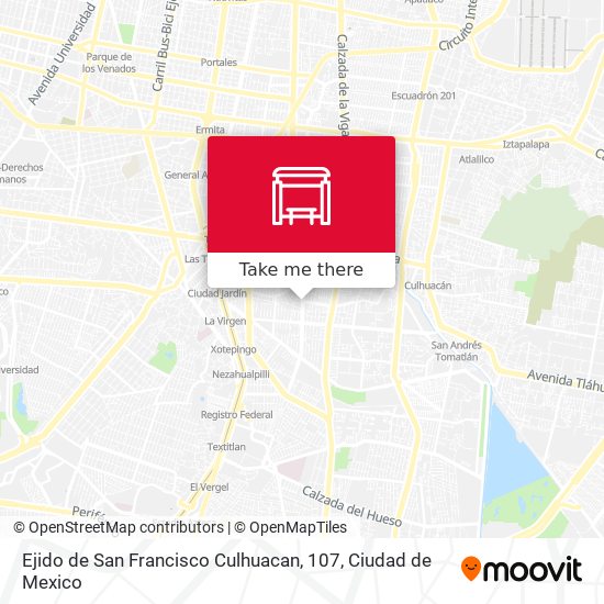 Ejido de San Francisco Culhuacan, 107 map