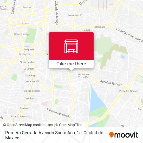 Primera Cerrada Avenida Santa Ana, 1a map