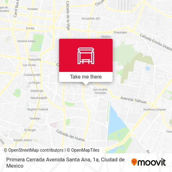 Primera Cerrada Avenida Santa Ana, 1a map