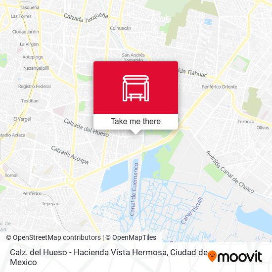 Calz. del Hueso - Hacienda Vista Hermosa map