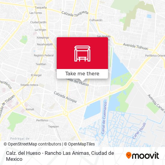 Calz. del Hueso - Rancho Las Animas map