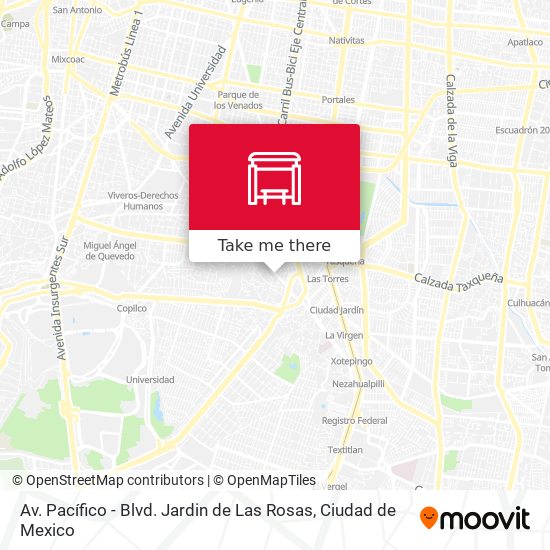 Mapa de Av. Pacífico - Blvd. Jardin de Las Rosas
