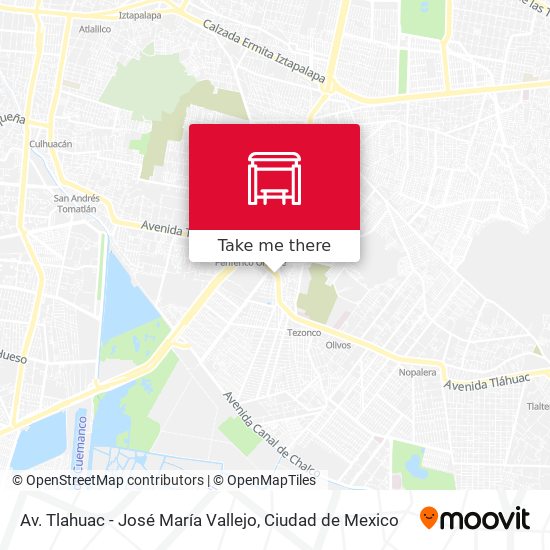 Mapa de Av. Tlahuac - José María Vallejo