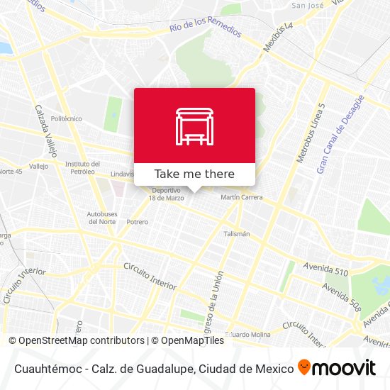 Mapa de Cuauhtémoc - Calz. de Guadalupe