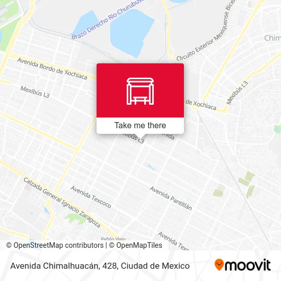 Avenida Chimalhuacán, 428 map
