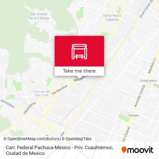 Carr. Federal Pachuca-México - Priv. Cuauhtémoc map