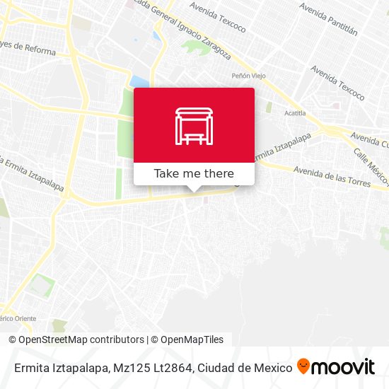 Ermita Iztapalapa, Mz125 Lt2864 map