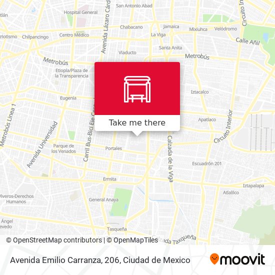 Mapa de Avenida Emilio Carranza, 206
