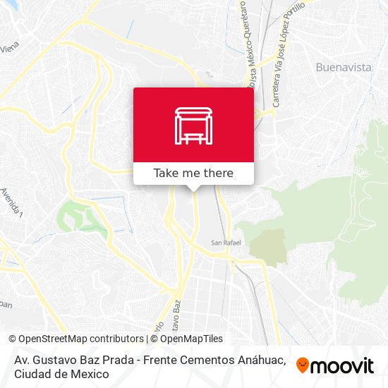 Av. Gustavo Baz Prada - Frente Cementos Anáhuac map