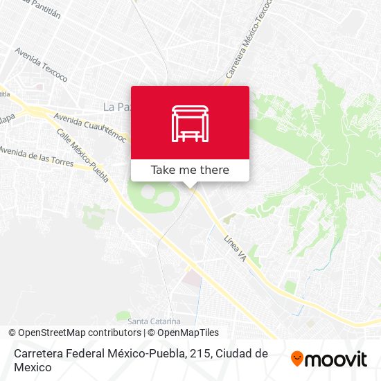 Carretera Federal México-Puebla, 215 map
