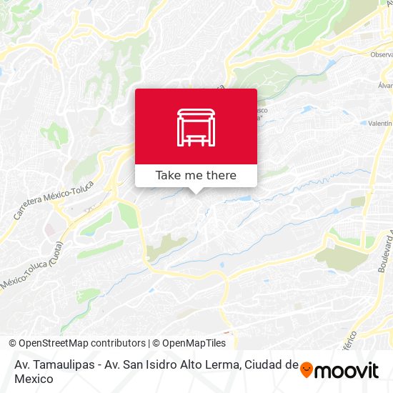 Mapa de Av. Tamaulipas - Av. San Isidro Alto Lerma