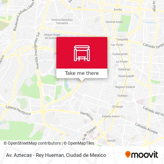 Av. Aztecas - Rey Hueman map