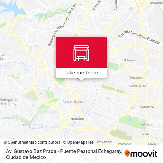 Av. Gustavo Baz Prada - Puente Peatonal Echegaray map