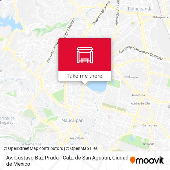 Av. Gustavo Baz Prada - Calz. de San Agustín map