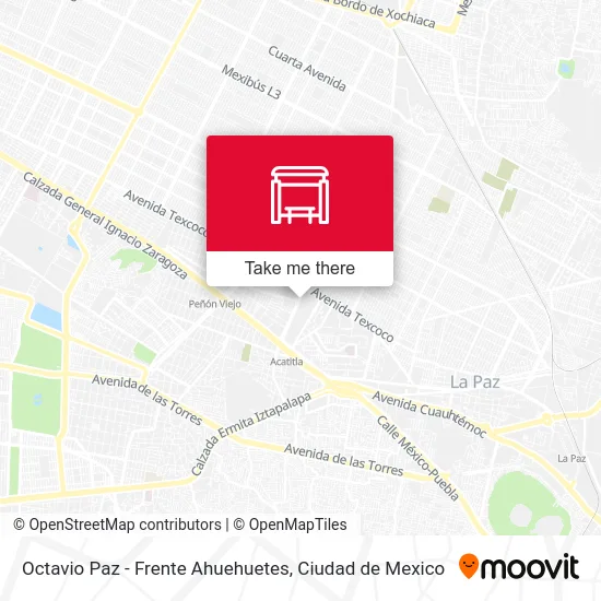 Octavio Paz - Frente Ahuehuetes map