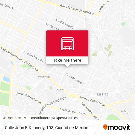 Calle John F. Kennedy, 103 map
