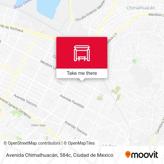 Avenida Chimalhuacán, 584c map