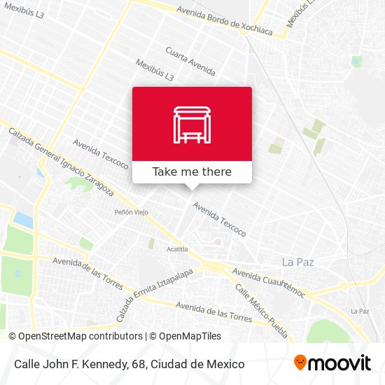 Mapa de Calle John F. Kennedy, 68