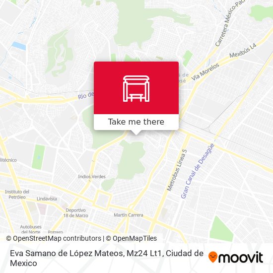 Eva Samano de López Mateos, Mz24 Lt1 map