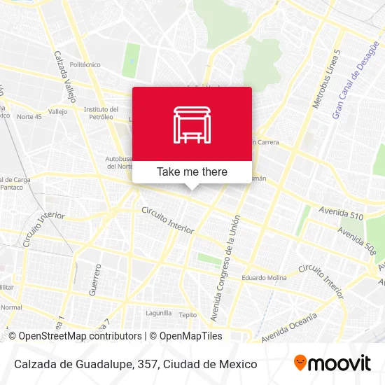 Calzada de Guadalupe, 357 map