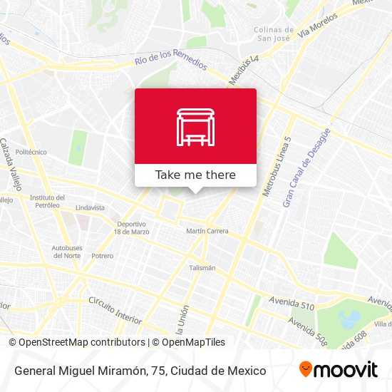 Mapa de General Miguel Miramón, 75