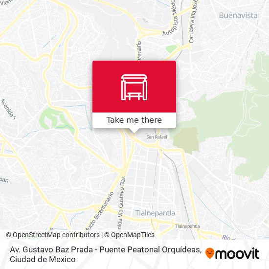 Av. Gustavo Baz Prada - Puente Peatonal Orquídeas map