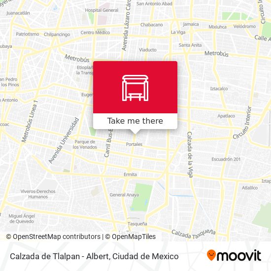 Calzada de Tlalpan - Albert map