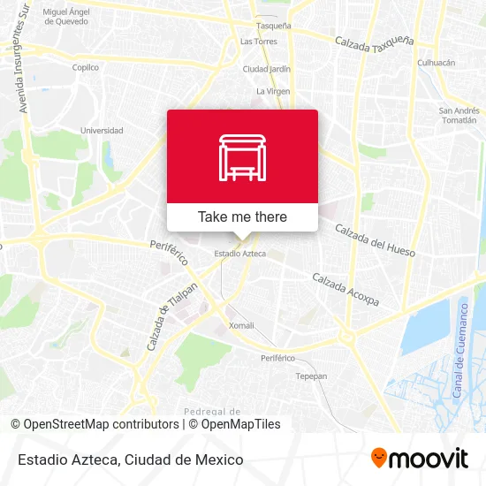 Estadio Azteca map