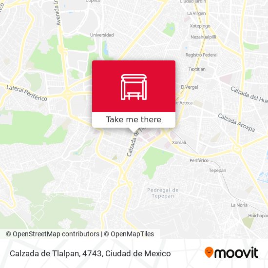 Calzada de Tlalpan, 4743 map