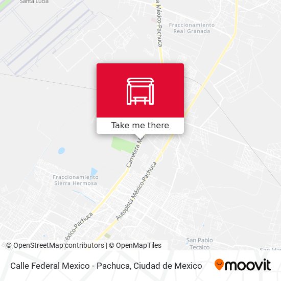 Mapa de Calle Federal Mexico - Pachuca