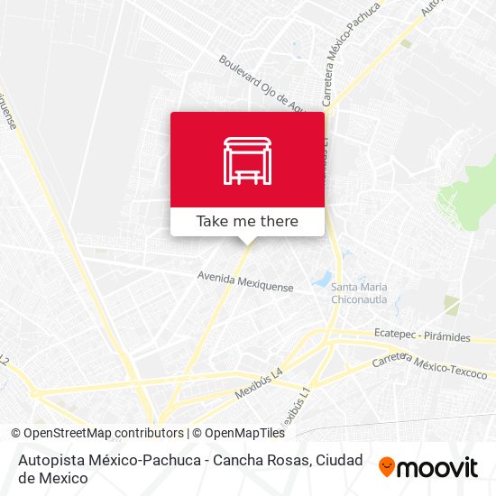 Autopista México-Pachuca - Cancha Rosas map