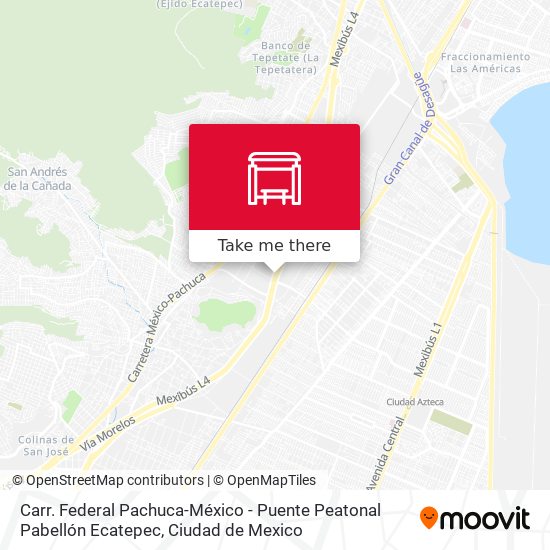 Carr. Federal Pachuca-México - Puente Peatonal Pabellón Ecatepec map