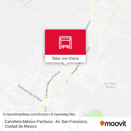 Mapa de Carretera México-Pachuca - Av. San Francisco