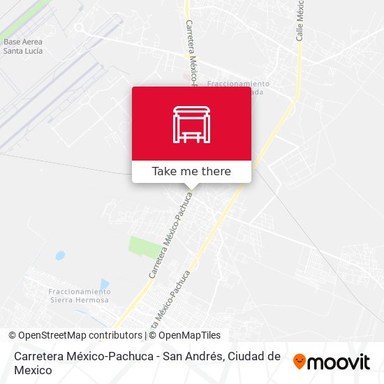 Mapa de Carretera México-Pachuca - San Andrés