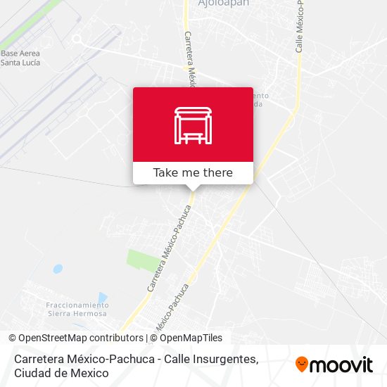 Mapa de Carretera México-Pachuca - Calle Insurgentes