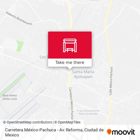 Carretera México-Pachuca - Av. Reforma map